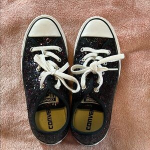Converse Black Multi Glitter Sneakers